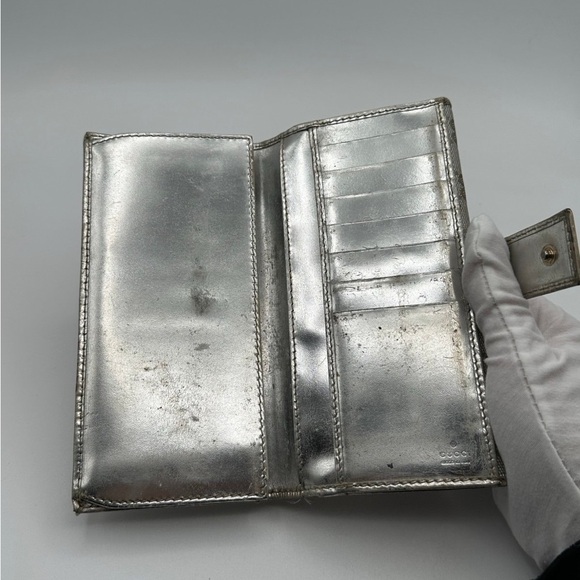 Gucci Wallet GG Canvas and Leather Monogram Britt Continental Long Wallet Gucci - Picture 12 of 17